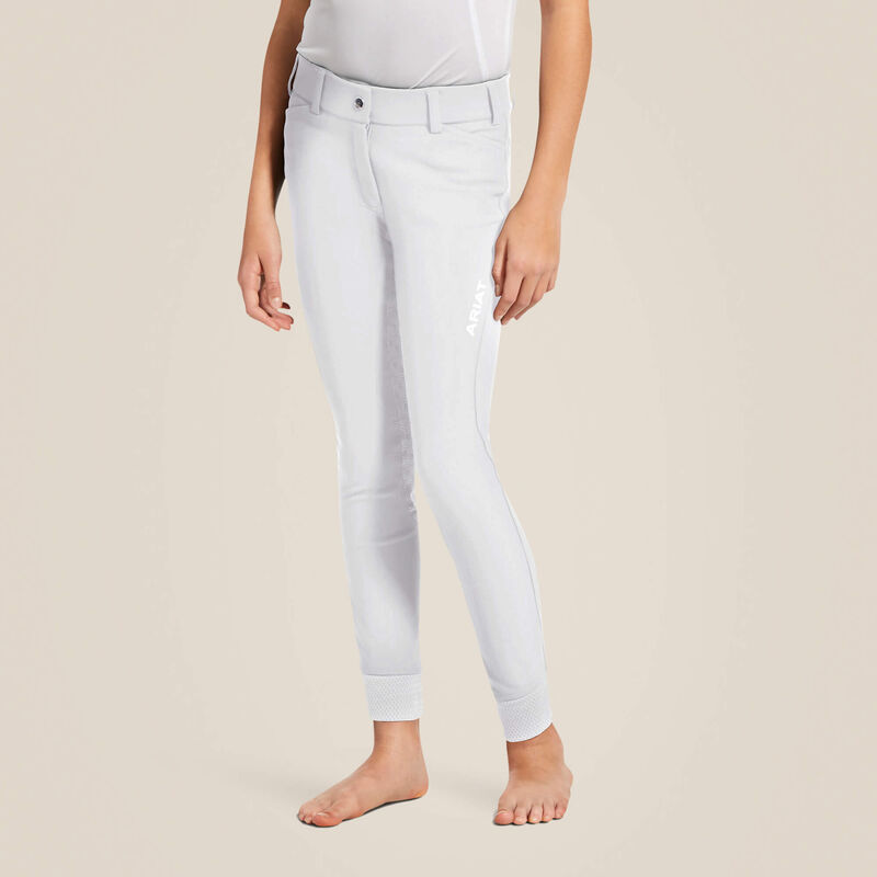 Boomerang Equestrian - Ariat Youth Tri Factor Grip Full Seat Breech White