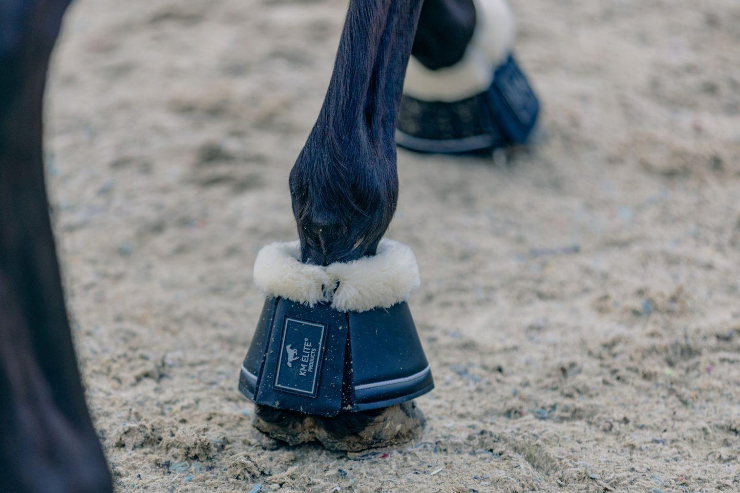 Boomerang Equestrian - KM Elite Teddy Soft Over Reach Boots Black