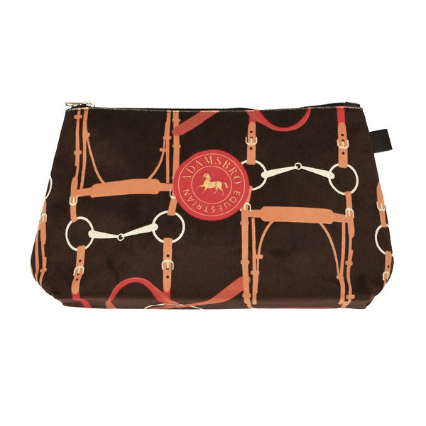 Adamsbro Velvet Toiletry Bag Bridle Brown