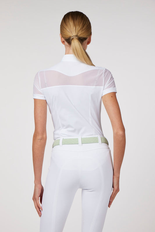 Boomerang Equestrian - Vestrum Ladies Short Sleeved Competition Shirt Ortona White