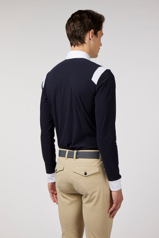 Boomerang Equestrian - Vestrum Men's Duisborg Long Sleeved Competition Shirt Navy