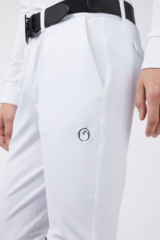 Boomerang Equestrian - Vestrum Men's Knee Grip TK Fabric Breeches Stelvio White