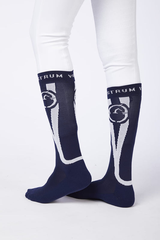 Boomerang Equestrian - Vestrum Unisex Robbio Socks Blue Navy