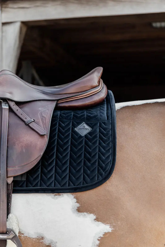 Boomerang Equestrian - Kentucky Saddle Pad Skin Friendly Velvet Jumping Black