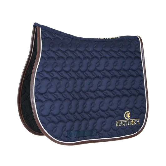 Boomerang Equestrian - Kentucky Saddle Pad Navy/White/Brown