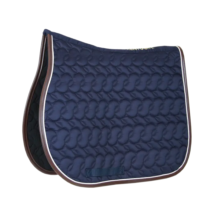 Boomerang Equestrian - Kentucky Saddle Pad Navy/White/Brown No Logo