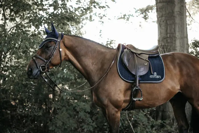 Boomerang Equestrian - Kentucky Leather Fishbone Saddle Pad Showjumping Navy