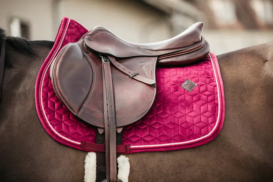 Boomerang Equestrian - Kentucky Velvet Saddle Pad Fuchsia