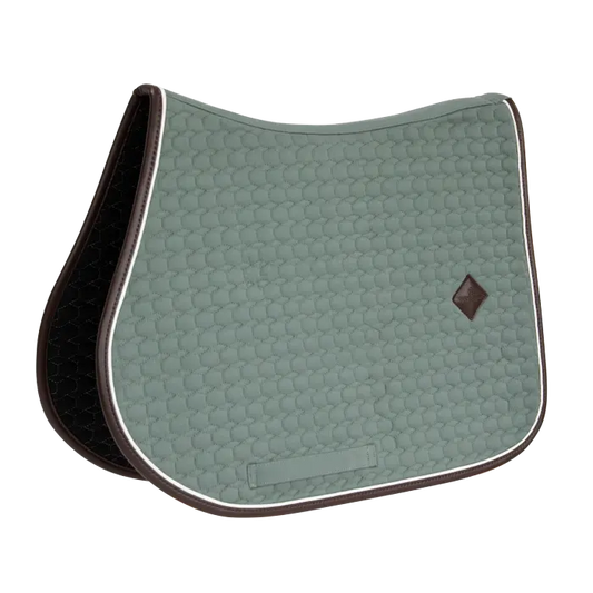 Boomerang Equestrian - Kentucky Saddle Pad Classic Leather Jumping Dusty Green