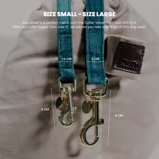 Kentucky Dog Lead Velvet Light Blue Size S 120cm