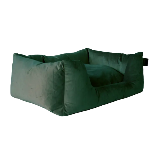 Boomerang Equestrian - Kentucky Dog Bed Velvet Pine Green