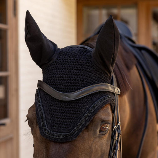 Fly Veil Wellington Velvet Mini Pearls | Kentucky Horsewear | luxurious — Image 2