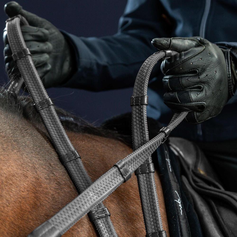 1/2" Converter Rubber Reins With 7 Leather Loops | Dy'on | — Image 4