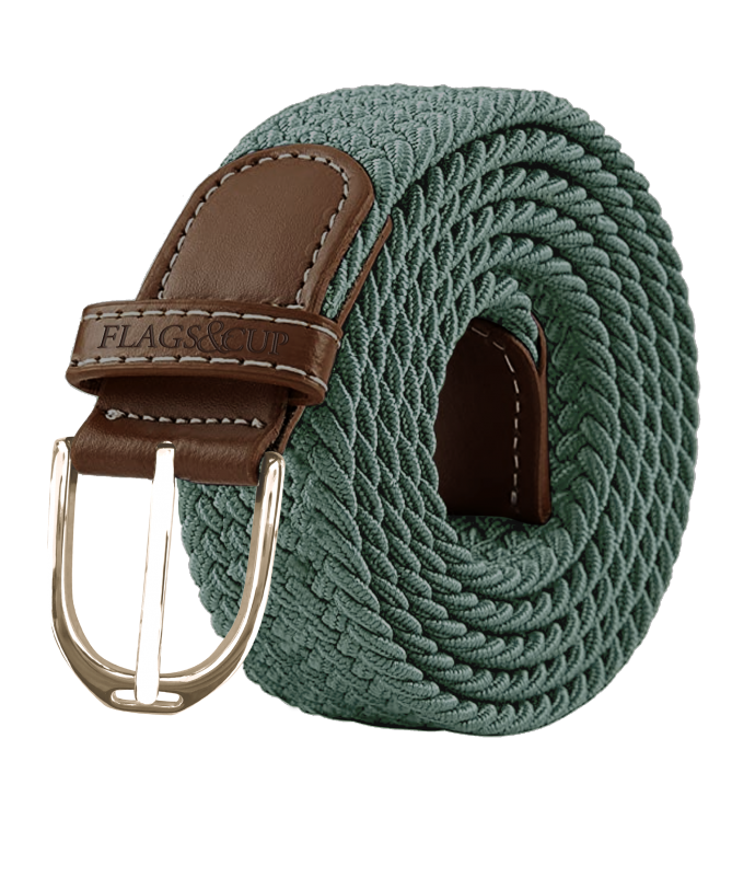 Boomerang Equestrian - Flags & Cups Elastic Belt Artosia Green