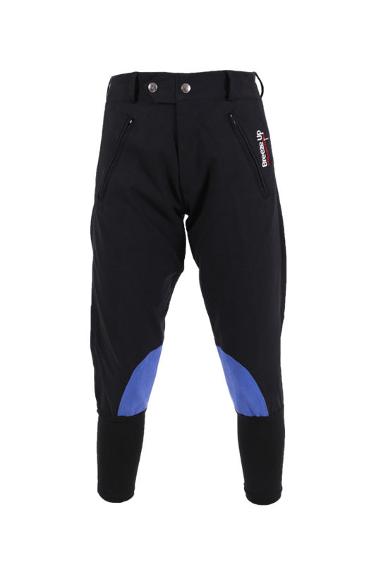 Boomerang Equestrian - Breeze Up 3/4 Exercise Breeches Black/Royal