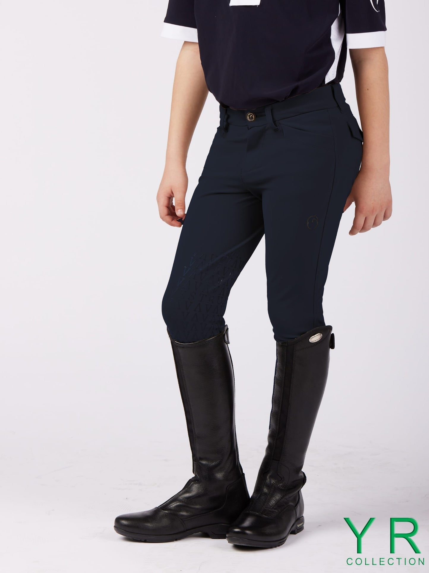Boomerang Equestrian - Vestrum Junior Knee Grip TK Fabric Breech San Diego Navy