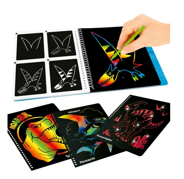 Boomerang Equestrian - Dino World Magic Scratch Book