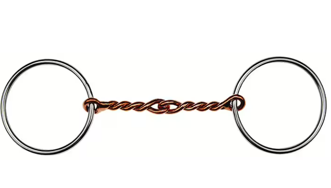 Boomerang Equestrian - Feeling Jointed Thin Twisted Loose Ring Bit