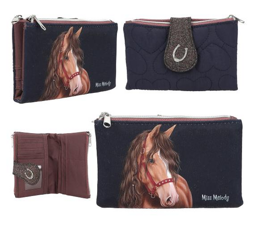Boomerang Equestrian - Miss Melody Purse With Quilting Glitter Horse