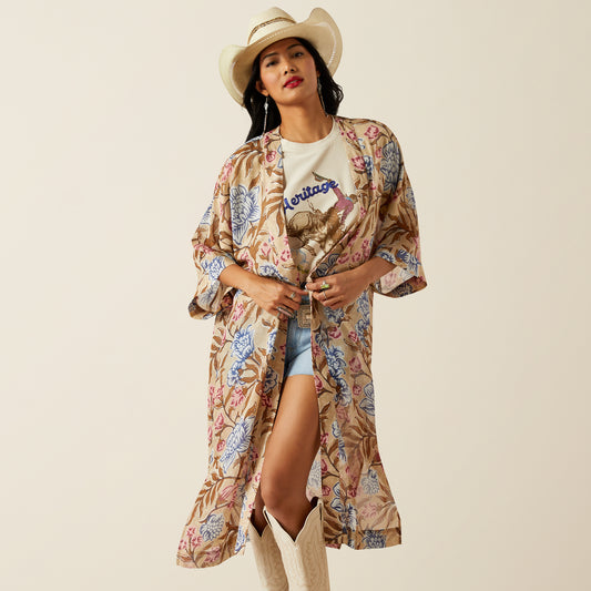 Boomerang Equestrian - Ariat Ladies Flora Duster Shirt Prairie Floral
