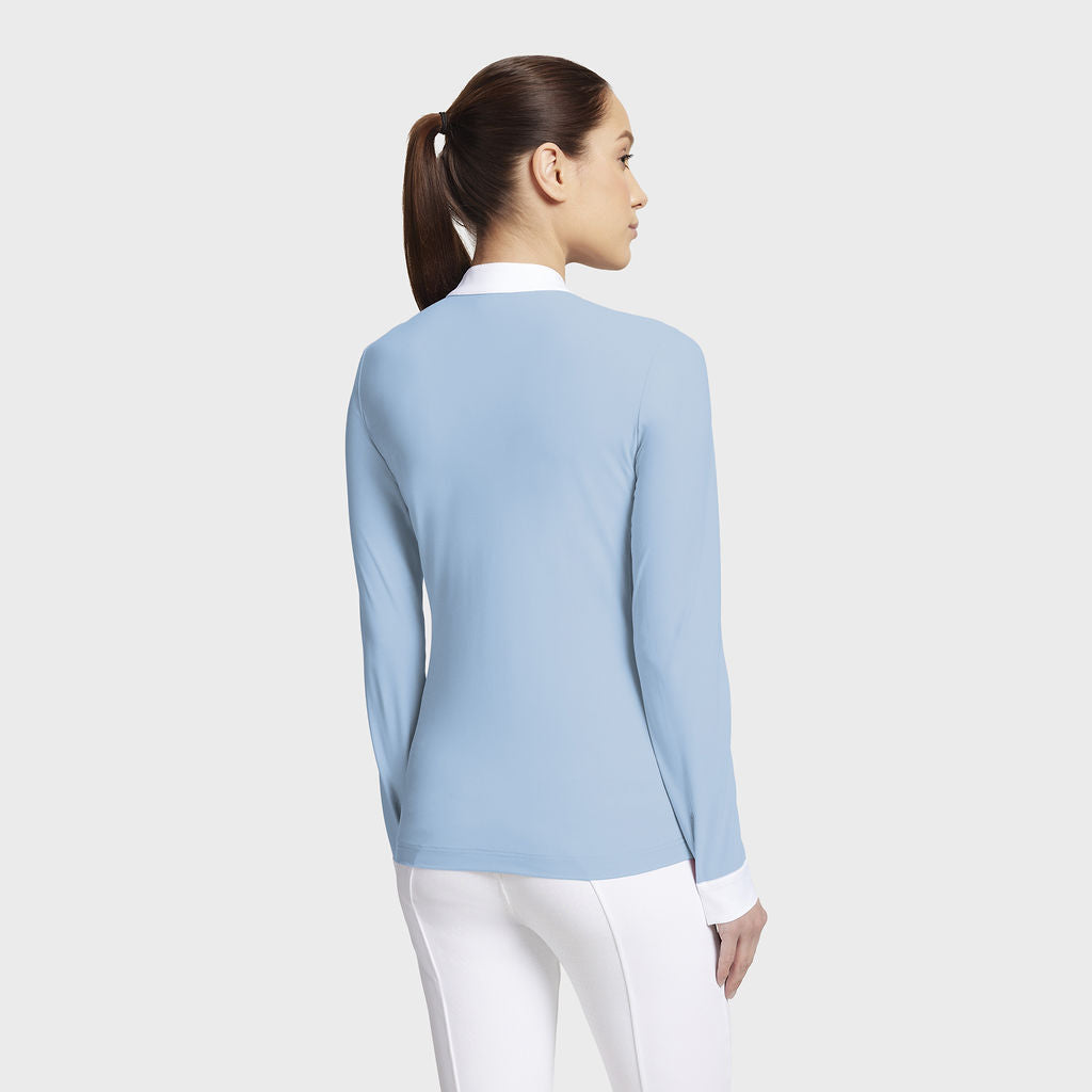 Boomerang Equestrian - Samshield Ladies Long Sleeved Competition Shirt Roxane Premium Cashmere Blue