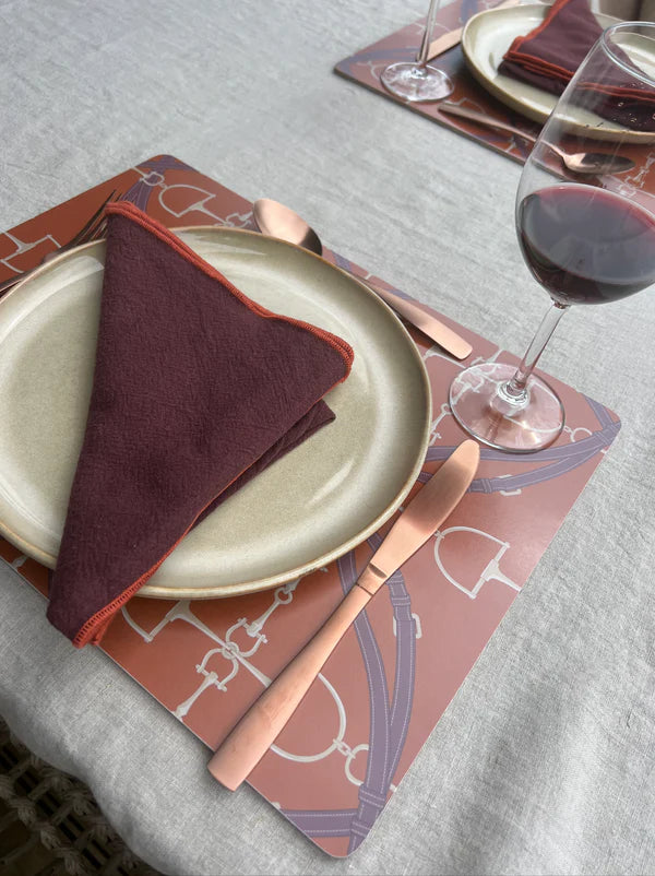 Boomerang Equestrian - Adamsbro Table Mats Luxury Bits Rust