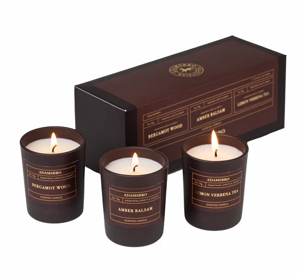 Boomerang Equestrian - Adamsbro Candle Set Amber/Lemon/Bergamot
