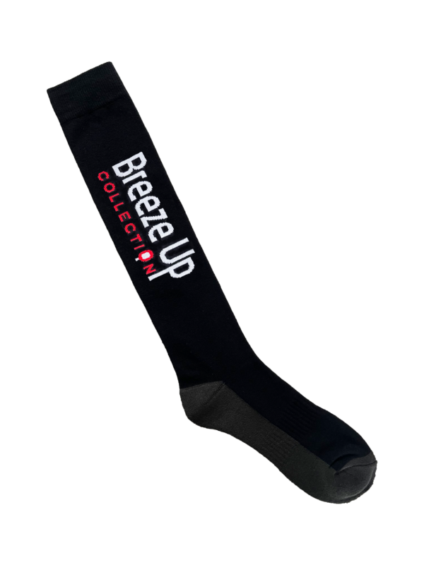 Boomerang Equestrian - Breeze Up Thermo Pro Race Socks Black/Grey