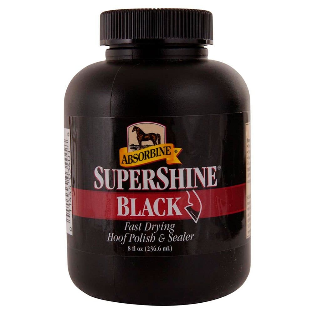 Boomerang Equestrian - Absorbine Supershine Black Hoof Polish
