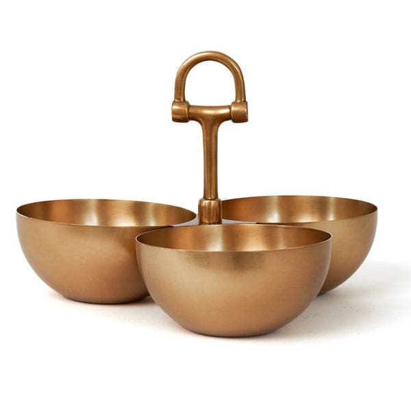 Boomerang Equestrian - Adamsbro Triple Nut Bowl Set Brass