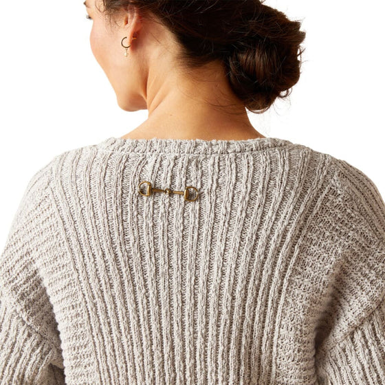 Ariat Ladies Daneway Sweater Heather Grey - Sweater