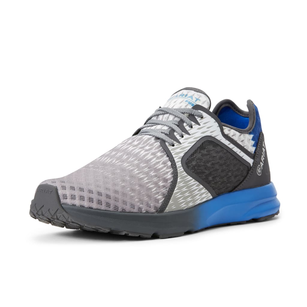 Boomerang Equestrian - Ariat Mens Fuse Runners Power Grey/Bustin Blue