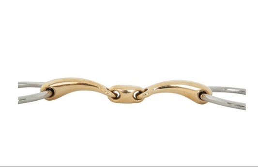 BR Loose Ring Bradoon Double Jointed Soft Contact Curved Snaffle Bit