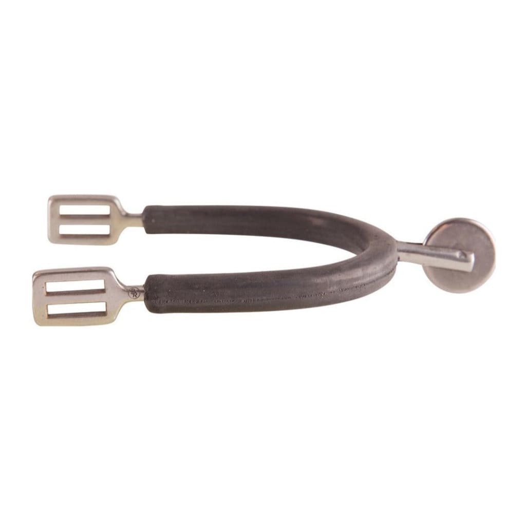 Boomerang Equestrian - BR Epsom Men's Disc Spurs With Large Sun Rowel Black Rubber