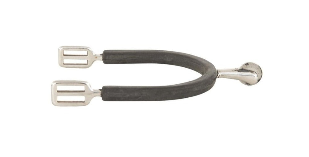 Boomerang Equestrian - BR Epsom Men's Disc Spurs With Small Sun Rowel Black Rubber