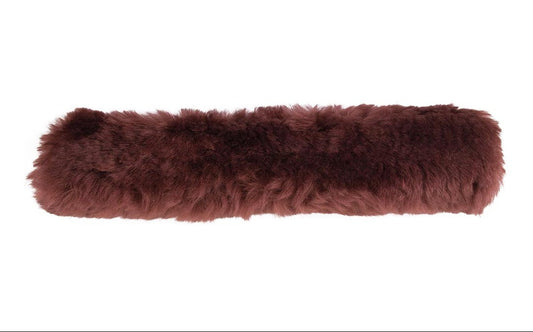 Brown noseband sleeve on a white background