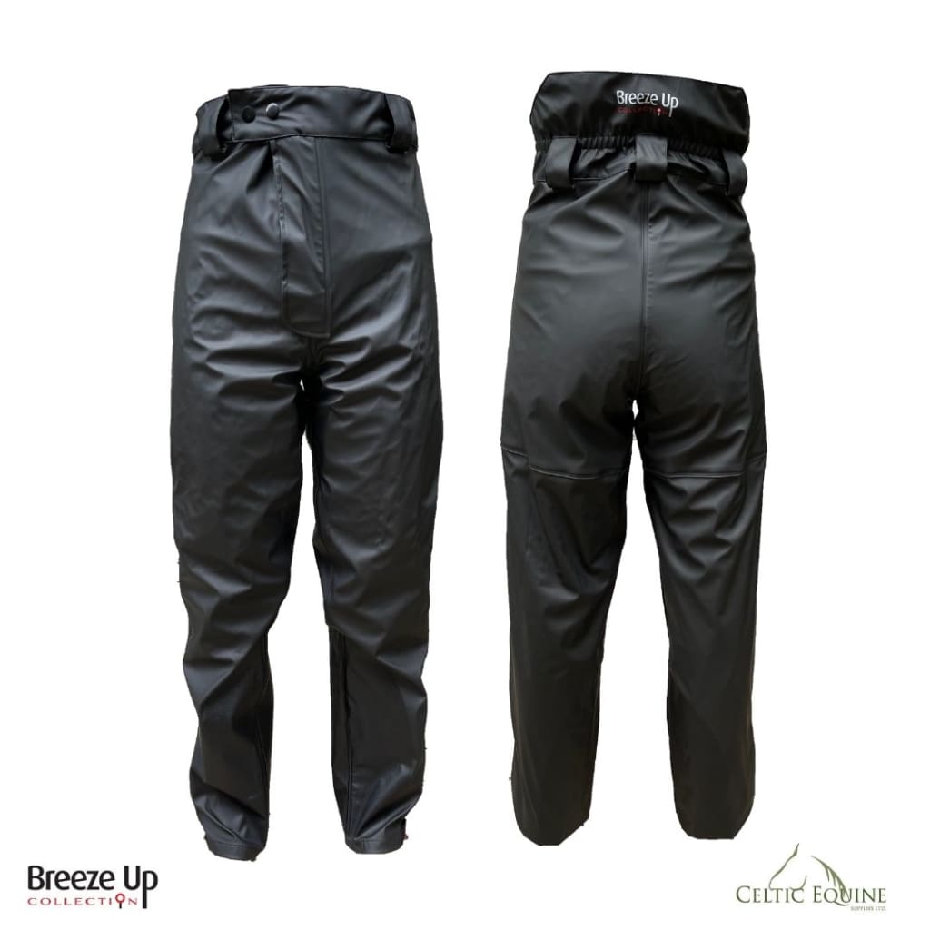 Boomerang Equestrian - Breeze Up Monsoon Waterproof Trousers Black