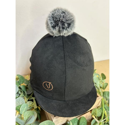 Boomerang Equestrian - Equisilks Dri Helmet Cover Scuba Suede Black