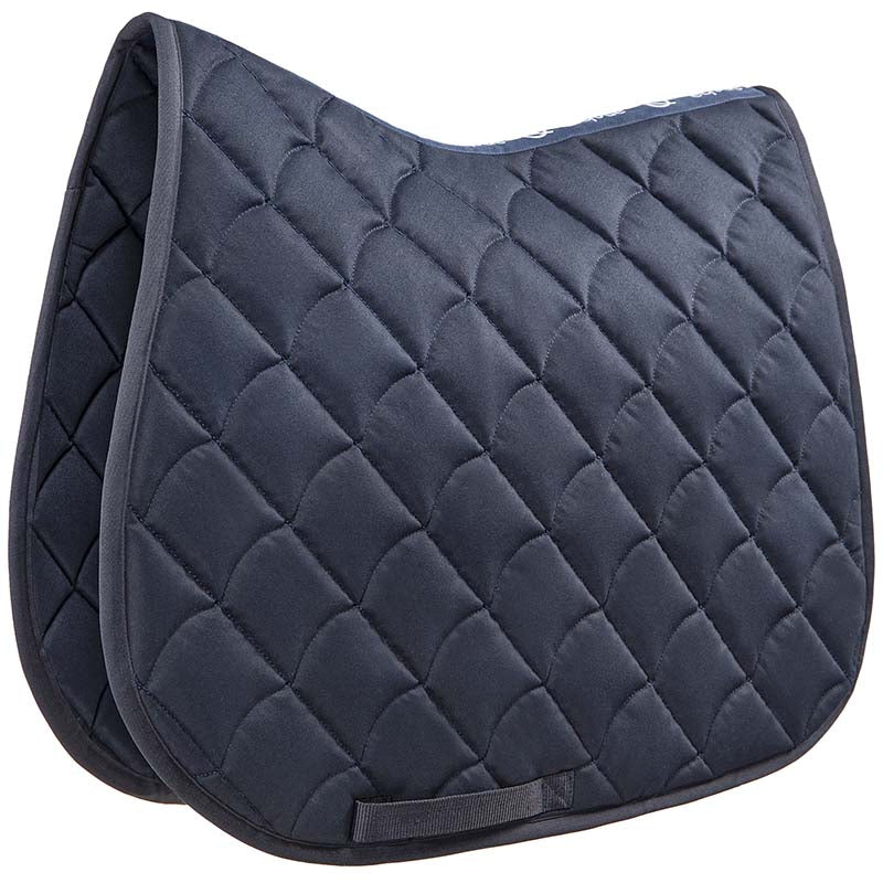 Navy saddle pad on a white background