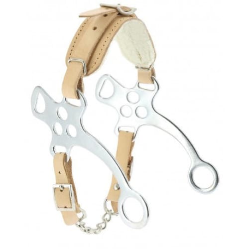 Boomerang Equestrian - Ekkia Hackamore Bit With Leather Noseband With Fleece