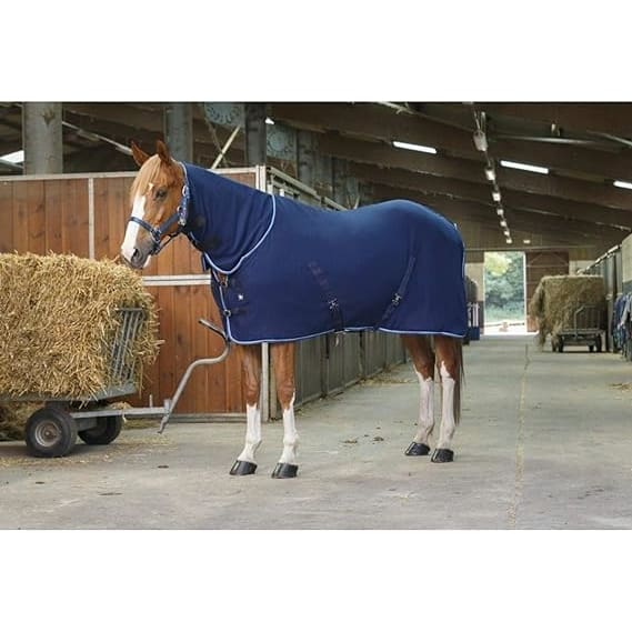 Boomerang Equestrian - Riding World Polar Fleece Sheet With Neck Navy
