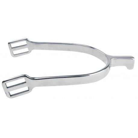 Metal spurs on a white background