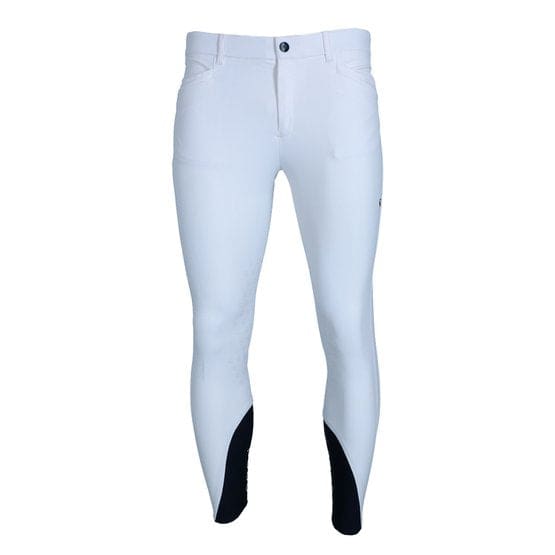 Boomerang Equestrian - Eqode Men's Knee Grip Breeches Davis White