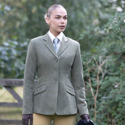 Boomerang Equestrian - Equetech Ladies Thornborough Classic Tweed Riding Jacket Green