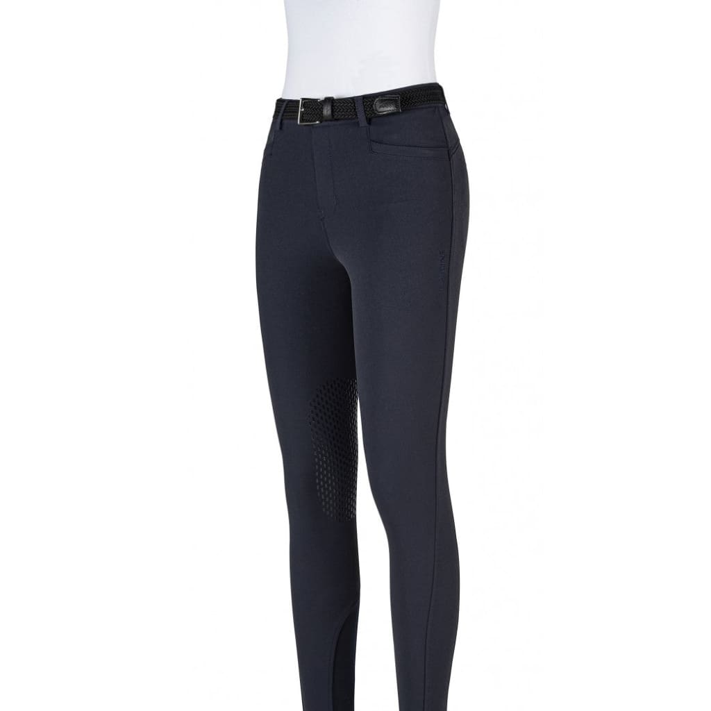Boomerang Equestrian - Equiline Girl's Knee Grip Breeches Jinak Navy