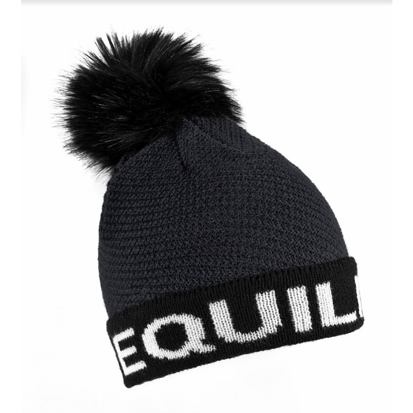 Boomerang Equestrian - Equiline Knitted Pom Pom Hat Cliffecp Black