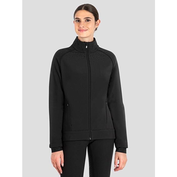 Boomerang Equestrian - Equiline Ladies Softshell with Micro Crystals Black