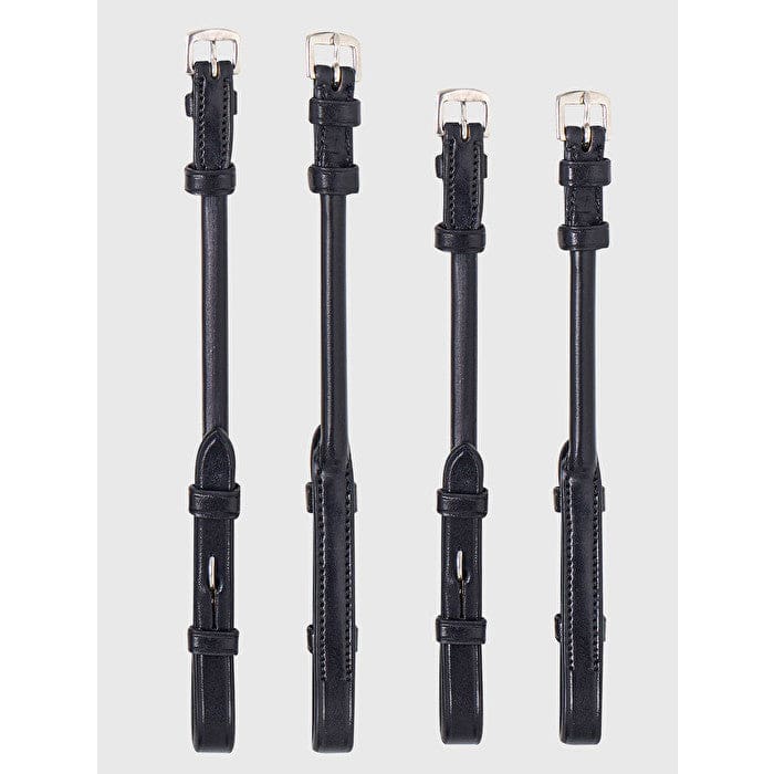 Boomerang Equestrian - Equiline Set of 4 Rounded Cheek Pieces Black - CP0002