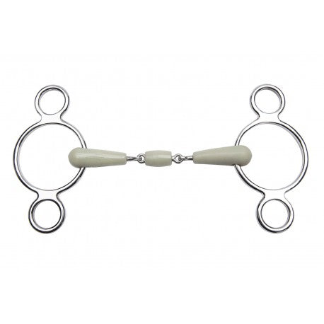 Feeling Flexi Double Jointed 3 Ring Gag Bit
