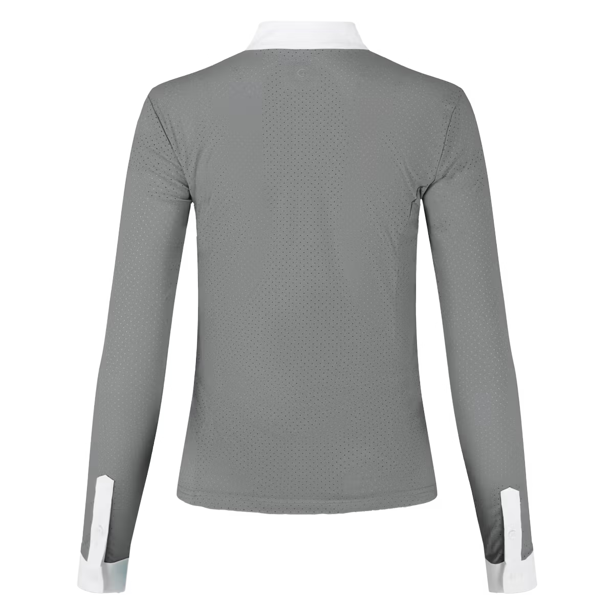 Gray long-sleeve shirt on a transparent background